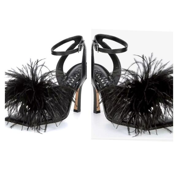 Gianni Bini, the Neela Feather Square Toe Dress Sandle - Picture 1 of 9